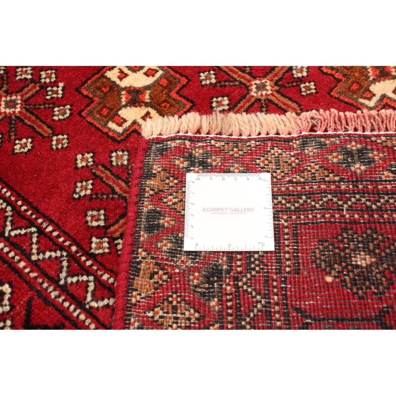 Hand-knotted Khal Mohammadi Red Wool Rug - 4'3" x 9'2" Runner/4'3 x 9'2