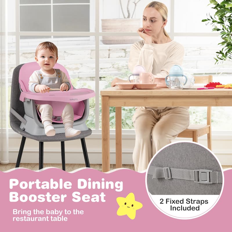 Gymax 16-in-1 Baby High Chair w/ Activity Center Booster Seat Building