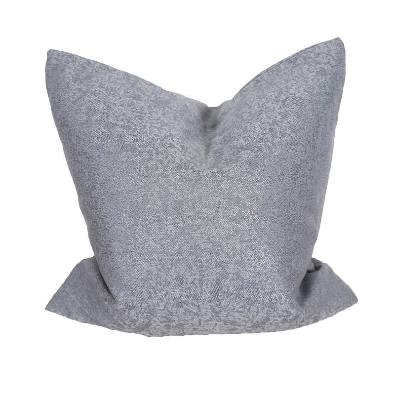 HomeRoots 22" X 22" Gray Polyester Zippered Pillow