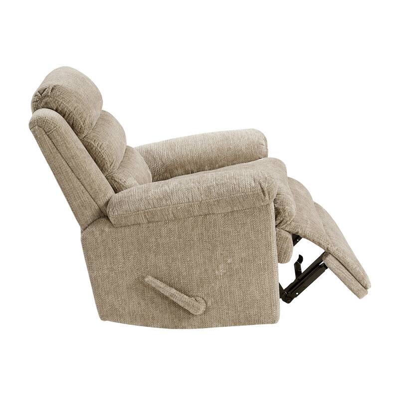 Sofiane 41" Microfiber Swivel Glider Recliner - Pull-Handle Motion