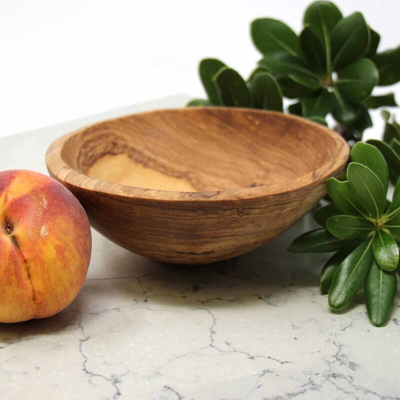 Hand-carved Rustic Olive Wood Bowl, Handmade in Kenya