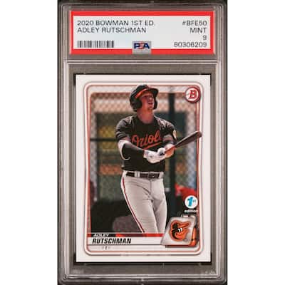 Adley Rutschman 2020 Bowman 1st Edition Baseball Rookie Card BFE50 Graded PSA 9 - 8'6" x 11'6"