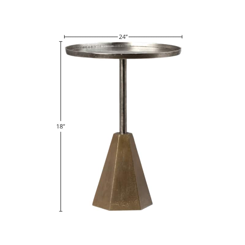 Boulder Side Table, Silver