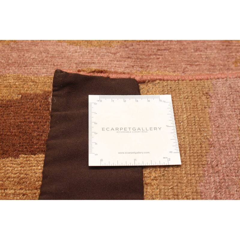 ECARPETGALLERY Hand-knotted Opulence Brown Wool Rug - 4'1 x 8'10
