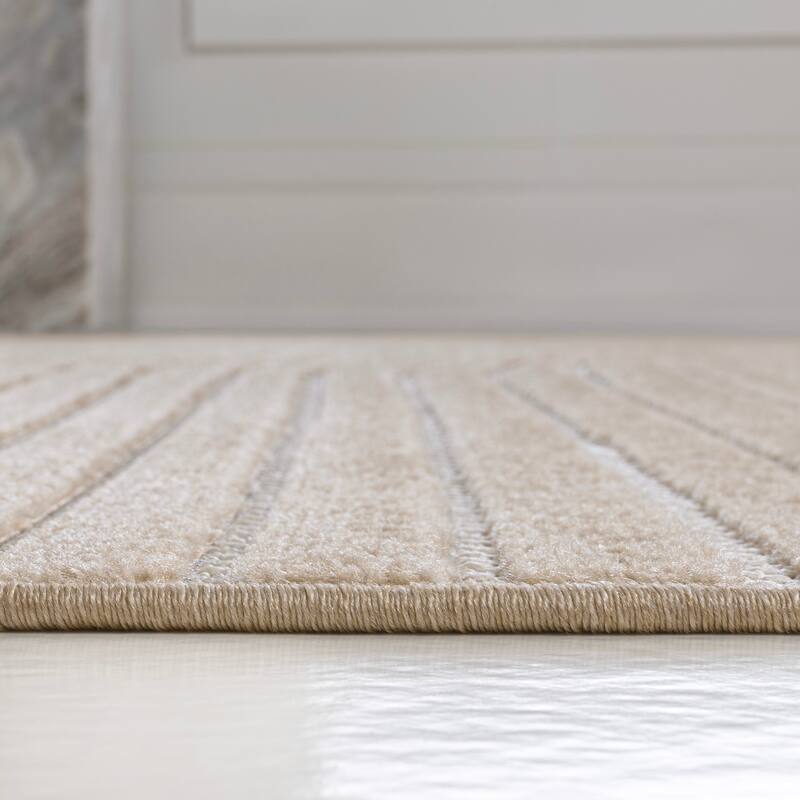 JONATHAN Y Odense Minimalist Curve Geometric Gray/Ivory Area Rug