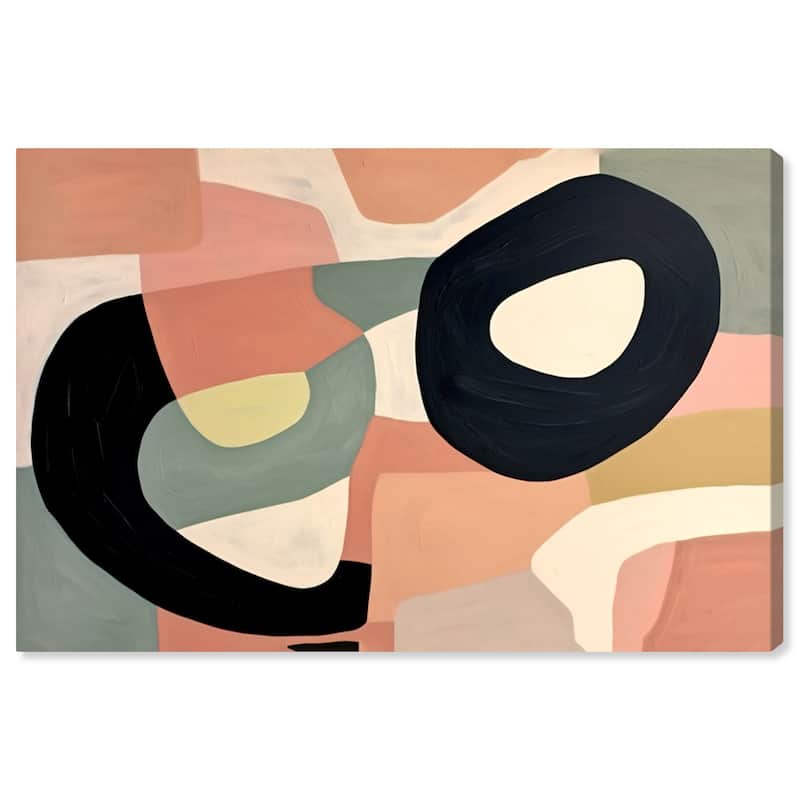 Wynwood Studio Canvas Abstract The Harlequin s Eyeglasses Pink and Light Pink Modern & Contemporary Wall Art Canvas Print