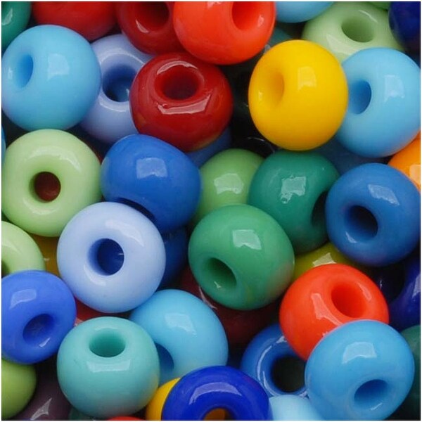 Czech Seed Beads 6/0 'Rainbow Opaque' Mix Multi Assorted (1 Ounce)