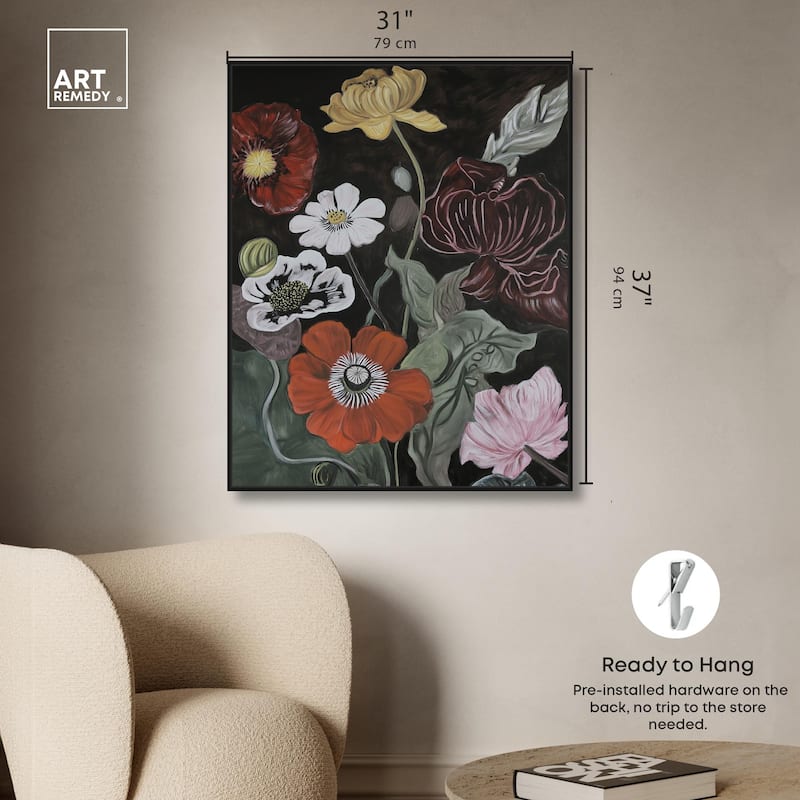 Ruby Revelry Canvas by Art Remedy