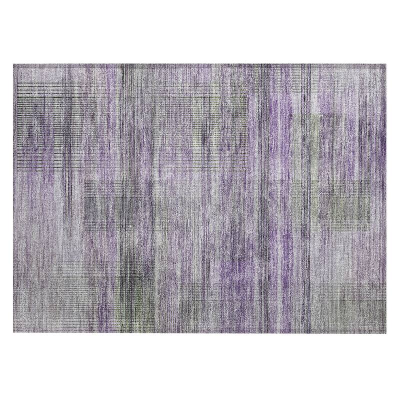 Machine Washable Indoor/ Outdoor Chantille Contemporary Imprints Rug