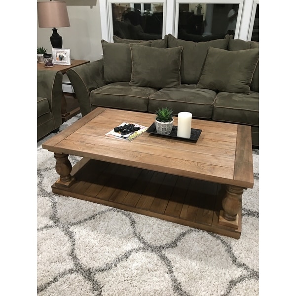 Edmaire rustic baluster coffee table by inspire q shop artisan