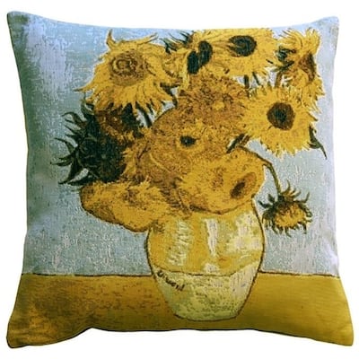 Van Gogh Sunflowers Throw Pillow