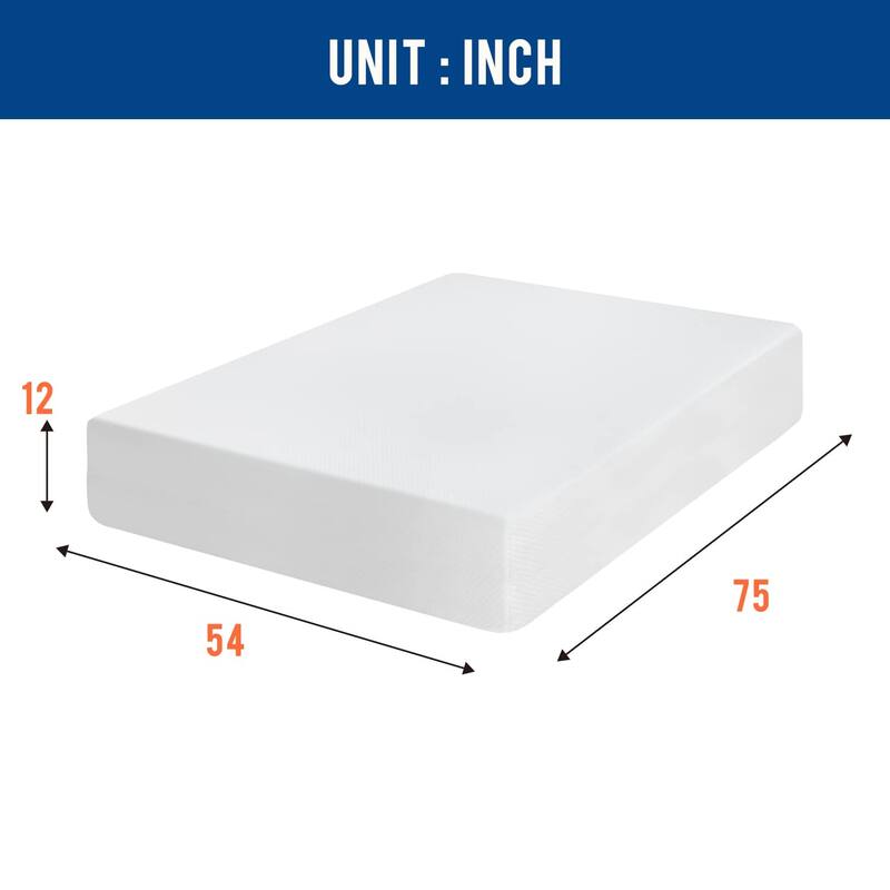 Full Mattress 12 inch Gel Memory Foam Mattress Medium Firm Mattresses for Cool Sleep Relieving