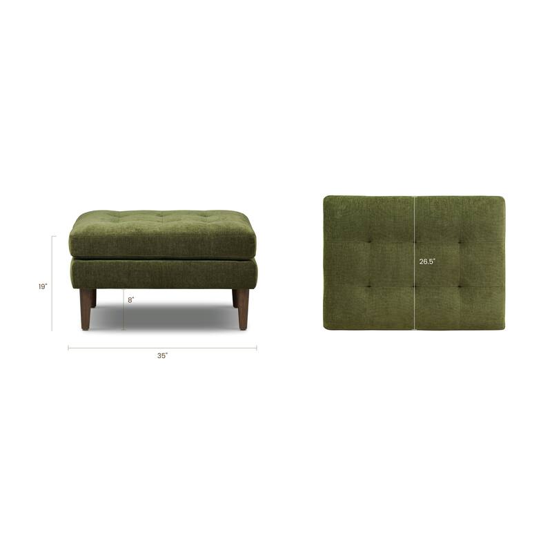 Poly & Bark Napa Velvet Fabric Ottoman