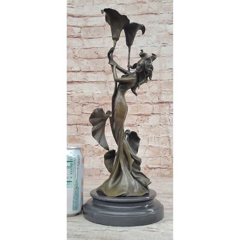 Art Deco Sculpture Goddess Of Beauty Woman Bronze Statue Figurine Hot Cast Sale