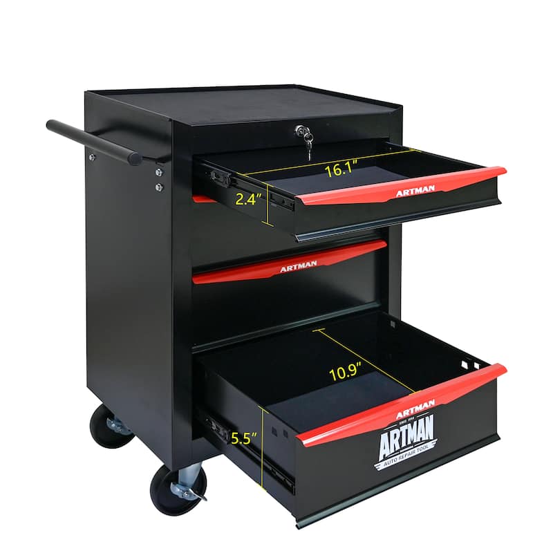 20" Rolling Metal Tool Chest with 4 Drawers for Garage & Workshop