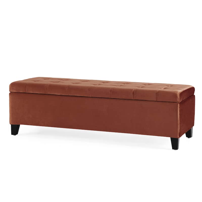 Storage Ottoman,Rectangular Ottoman Bench,Upholstered Storage Bench,Foot Rest for Living Room, Entryway and Bedroom,