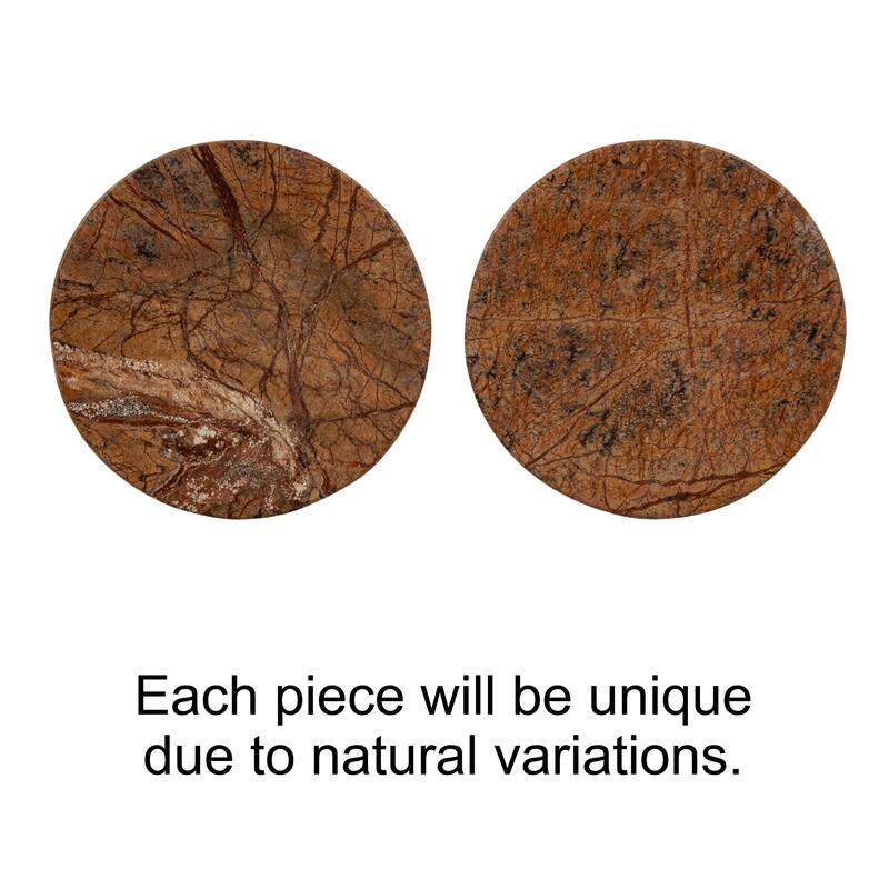 Marble Round Soapdish - 5.0"L x 5.0"W x 1.0"H