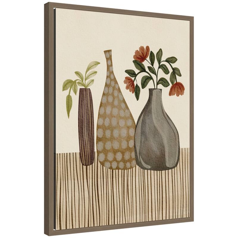 Kate and Laurel Rustic Stilllife l by Nikita Jariwala Framed Canvas Wall Art Print - 18 x 24