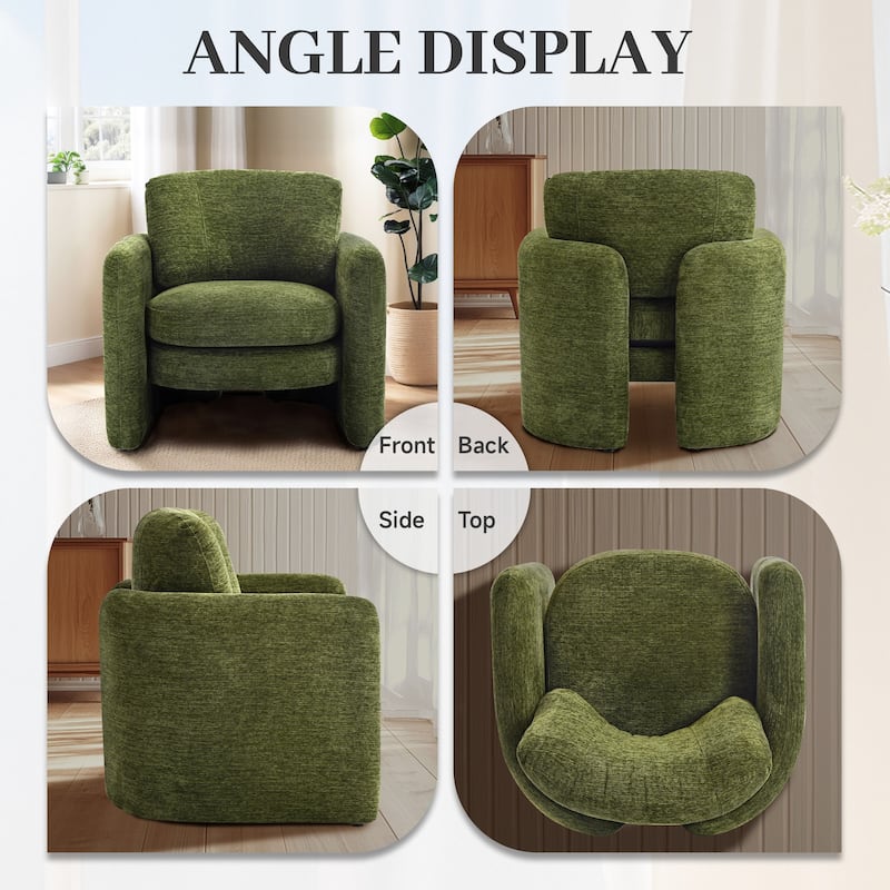 Upholstered Barrel Armchair