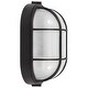 preview thumbnail 2 of 6, Access Lighting Nauticus Dual Mount - Outdoor Wall Sconce Bulkhead - Black Finish - Frosted Glass Shade - Incandescent