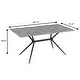 preview thumbnail 58 of 131, Elega Modern Sintered Stone Dining Table Modern Trestle Base Powder-Coated Steel Frame Kitchen Table - 47"-71"