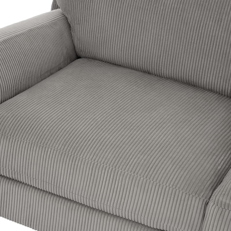 Modern 90 inch Corduroy Loveseat Deep Seat Sofa