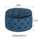 preview thumbnail 13 of 32, Adeco Round Velvet Storage Ottoman, Button Tufted Footrest Footstool