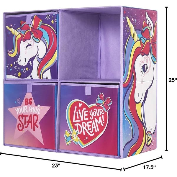 Jojo Siwa Collapsible Storage Cubby with 3 Cubes