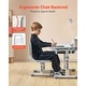 preview thumbnail 4 of 8, Grey Height Adjustable Kids Chair and Desk Set with Lamp and Tilted Desktop - 27.56 x 20.08 x (20.87 - 27.95) in