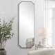 preview thumbnail 2 of 4, Framed Dressing Tall Wall Mirror - 72" - Stainless Steel