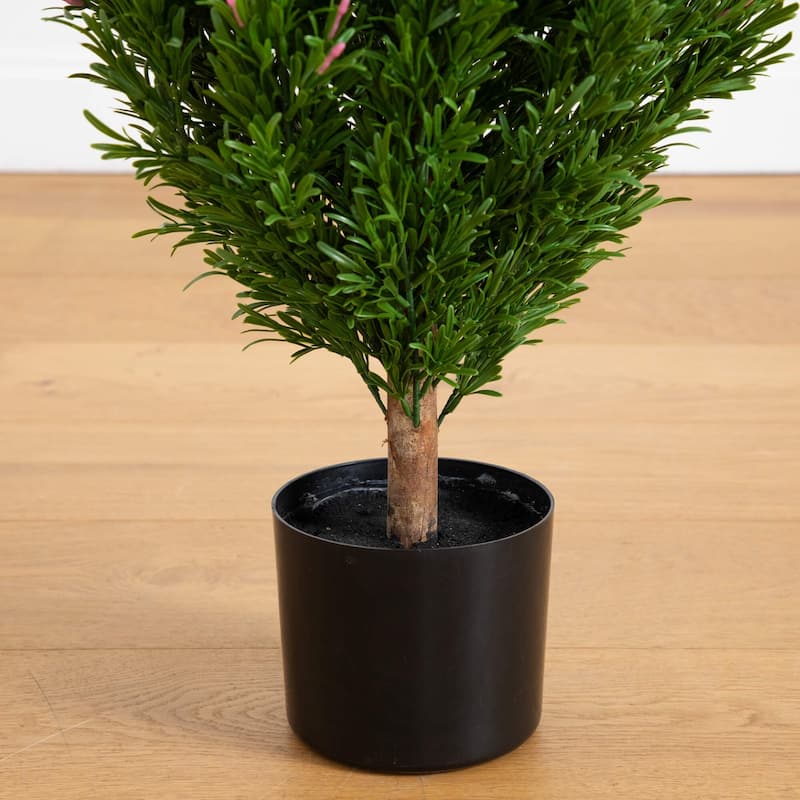 Rosemary Topiary Artificial Potted Tree - 5'