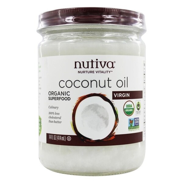 Nutiva - Organic Extra-Virgin Coconut Oil (Glass Jar) 14 ...