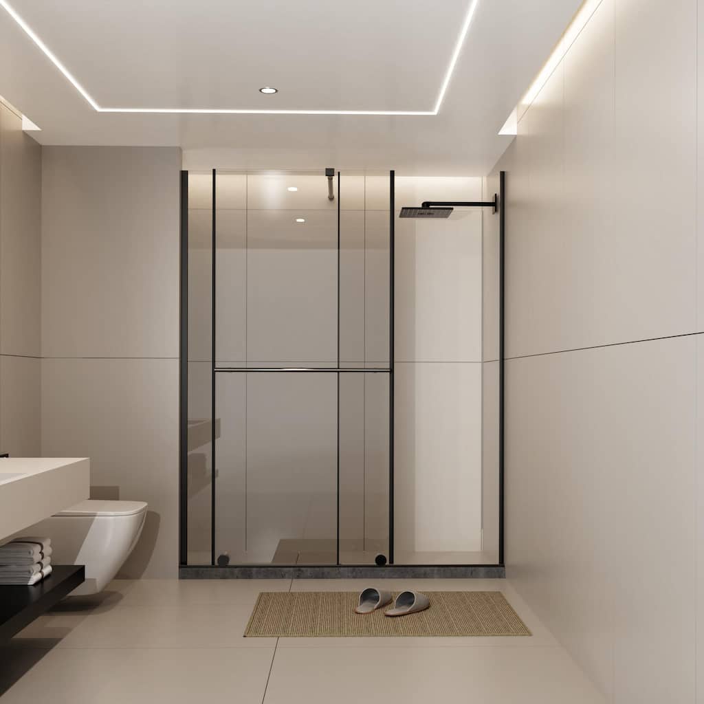 Shower Sliding Door Walk-in Shower Screen Dual Usage