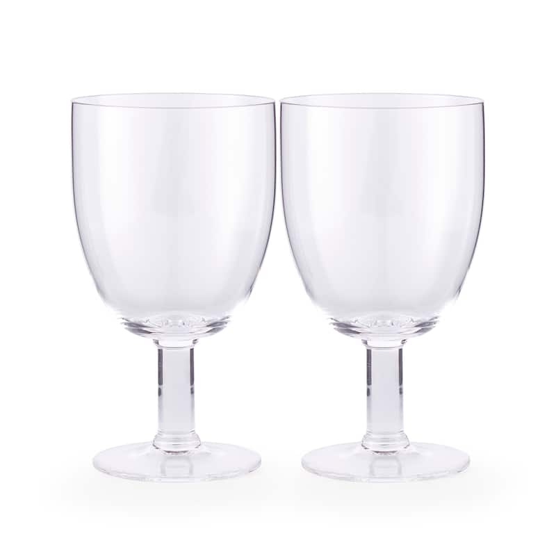 Kit Kemp for Spode Set of 2 Glassware Flow Wine Glasses - 11.8 Oz - 11.8 Oz - Clear
