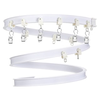 Flexible Curved Ceiling Curtain Track Set, Curtain Rail Ceiling Wall Mount for Curtain Rail Bunk Bay Window Room Divider