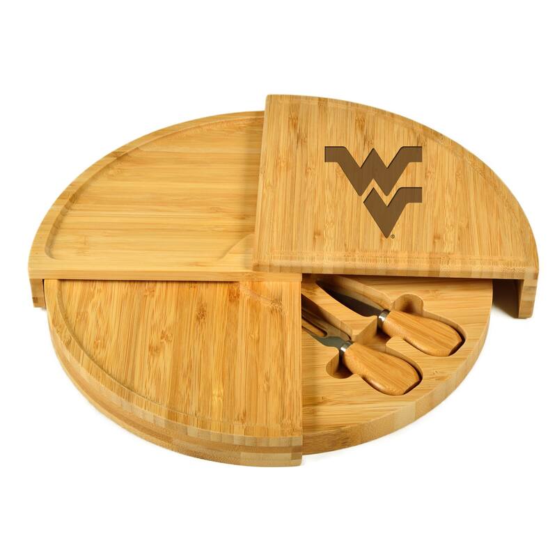 NCAA West Virginia Mountaineers Bamboo Cheese & Charcuterie Board
