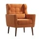 preview thumbnail 17 of 44, Linen Fabric Lounge Wingback Chairs Modern Accent Chair