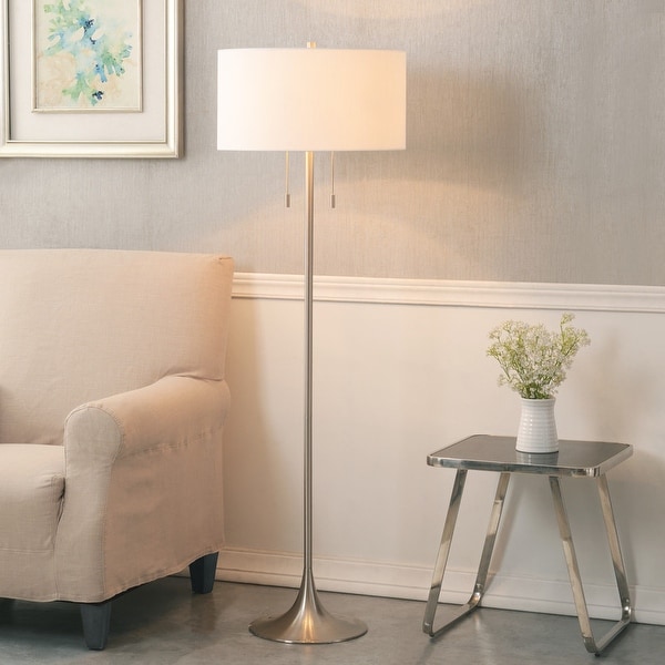 Kent 61-inch Brushed Steel Floor Lamp. Opens flyout.