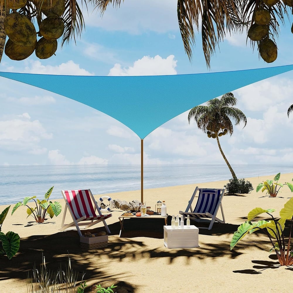 12'X12'X12' Triangle Sun Shade Sail Shade Cloth, Sunshade for Patio, Backyard, Deck, Garden, Sand