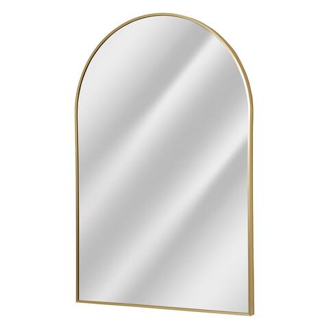 Arch Shaped Thin Metal Frame Modern Wall Vanity Accent Mirror
