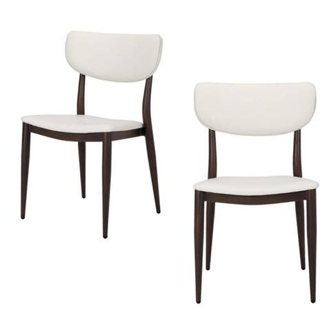 PU & Steel Side Chairs (Set of 2) - N/A