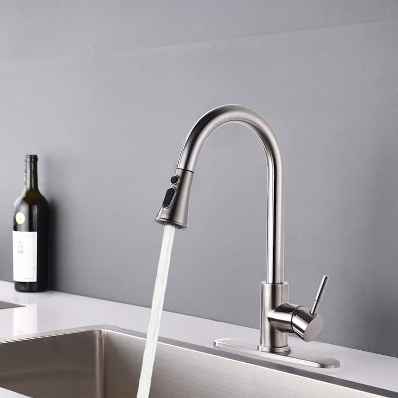 DORNBERG SUS 304 Stainless Steel Kitchen Faucet with Pull Down Sprayer