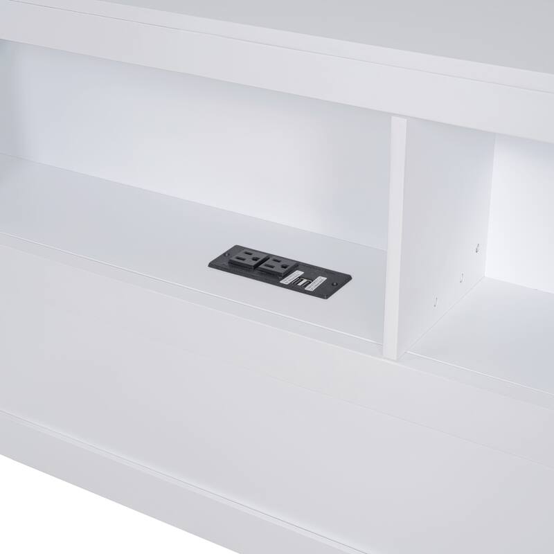 Wood Twin/Full Size DayBed with 2 Drawers, Storage Shelf and USB Charging Ports