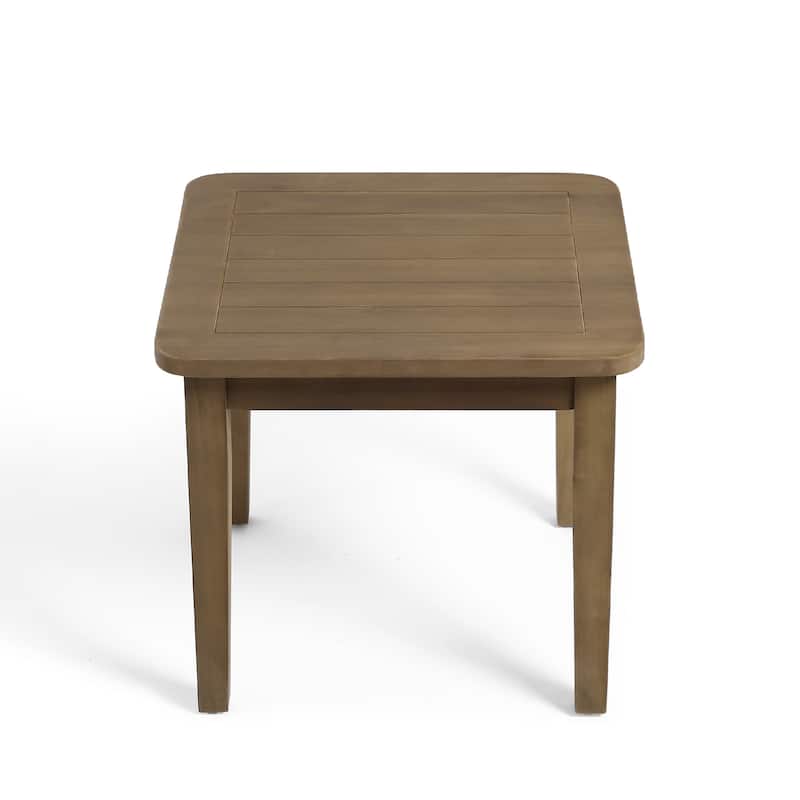 Outdoor Patio Wood Teak Square Side Table