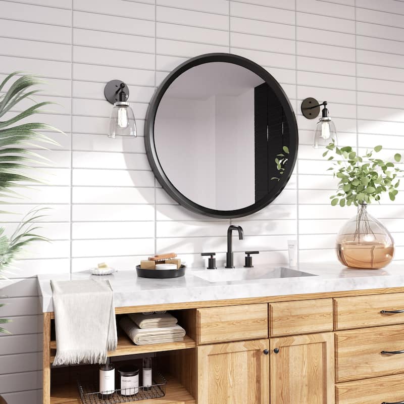 WOWOW 8-inch Dual Handle Widespread Bathroom Faucet