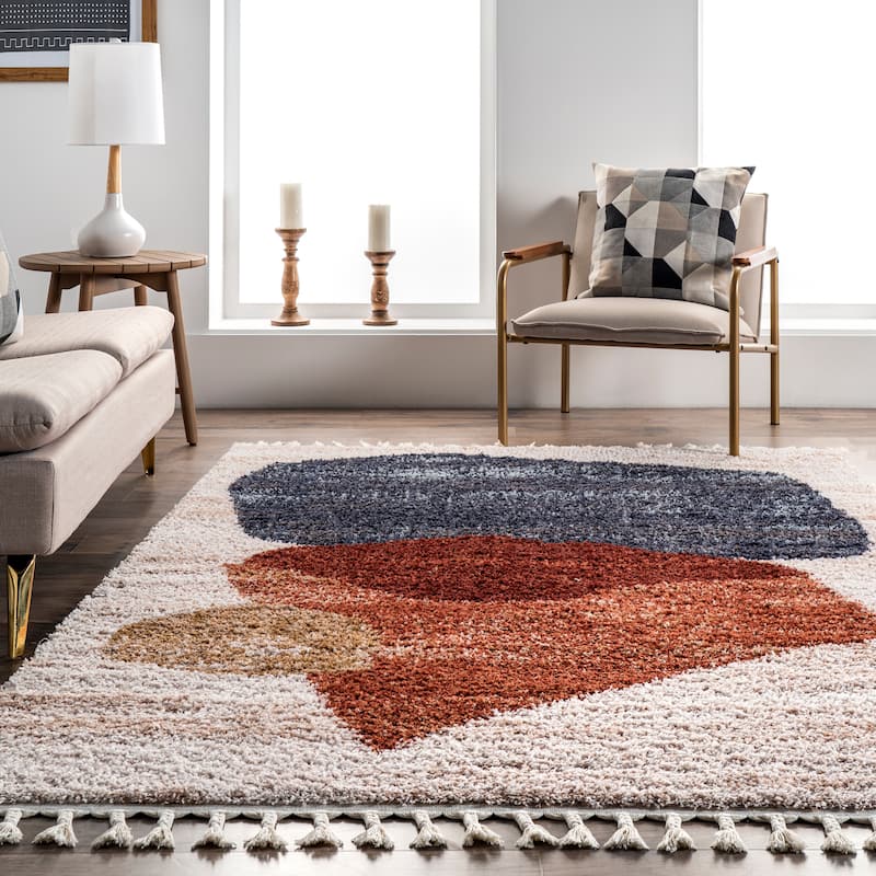 Nuloom Kassidy Shaggy Contemporary Tassel Area Rug