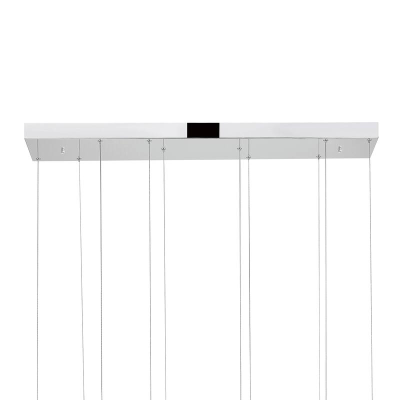 Celina Integrated LED 43in 5 Ring Chrome Chandelier