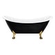 preview thumbnail 22 of 23, Daphne 59" & 69" Clawfoot Tub White or Black Acrylic Five Feet Colors 69" - Black w/Gold Feet