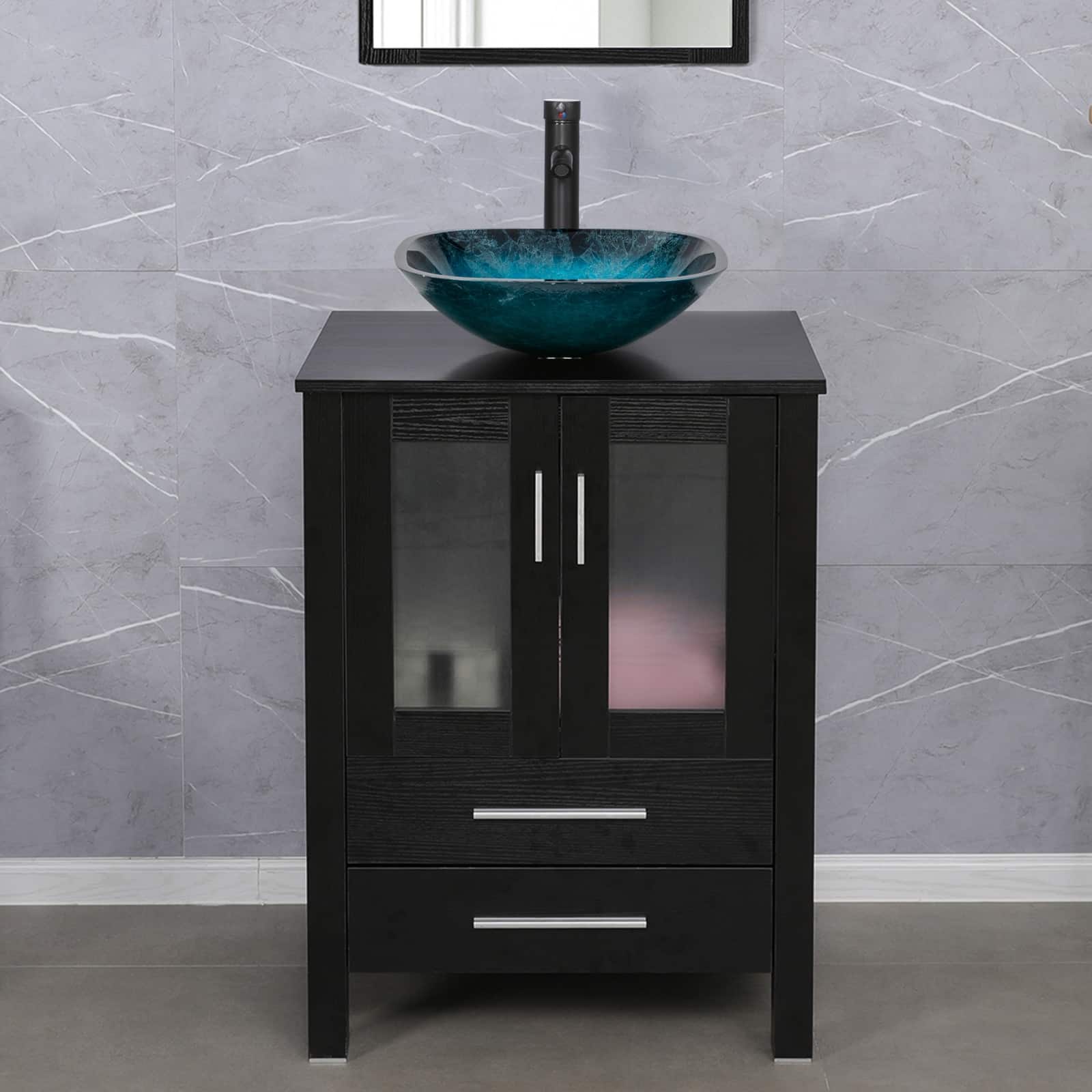 Option Glass turquoise sink