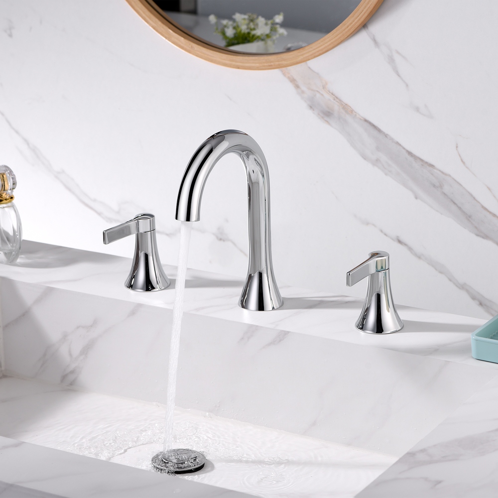 Luxier WSP11-T Widespread Bathroom Faucet with Pop-Up Drain